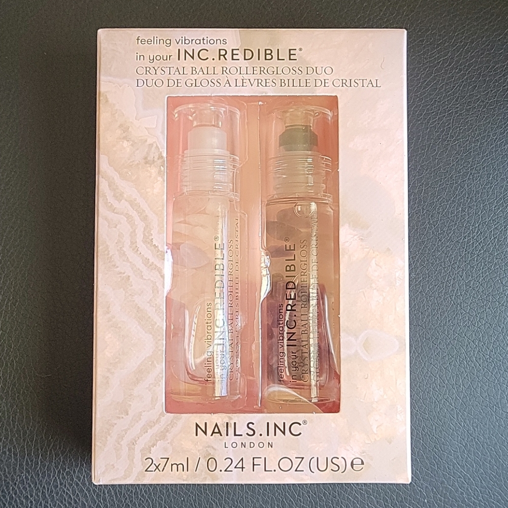 NWT NEW INC.REDIBLE COSMETICS Crystal Ball Roller Gloss Duo